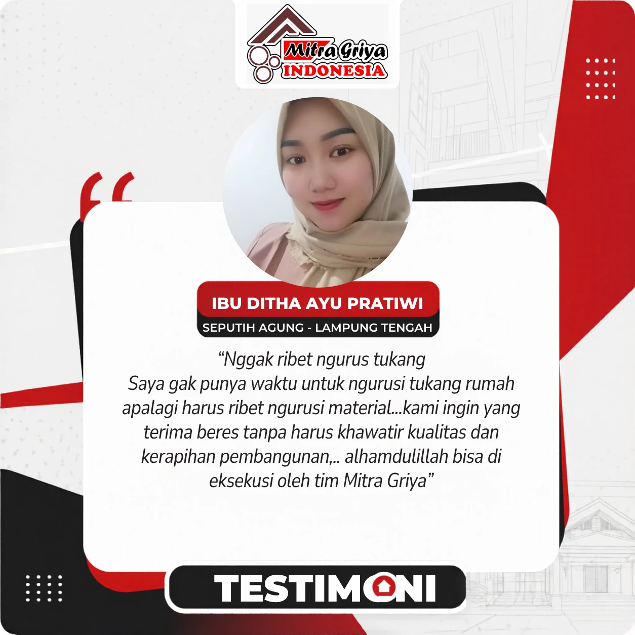Review Klien MGI Ibu Ditha