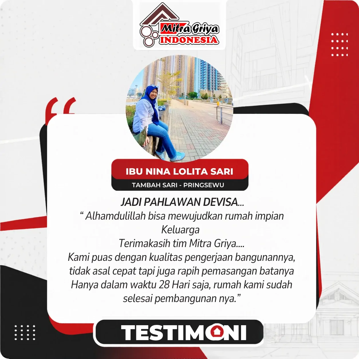 Review Klien MGI Ibu Nina